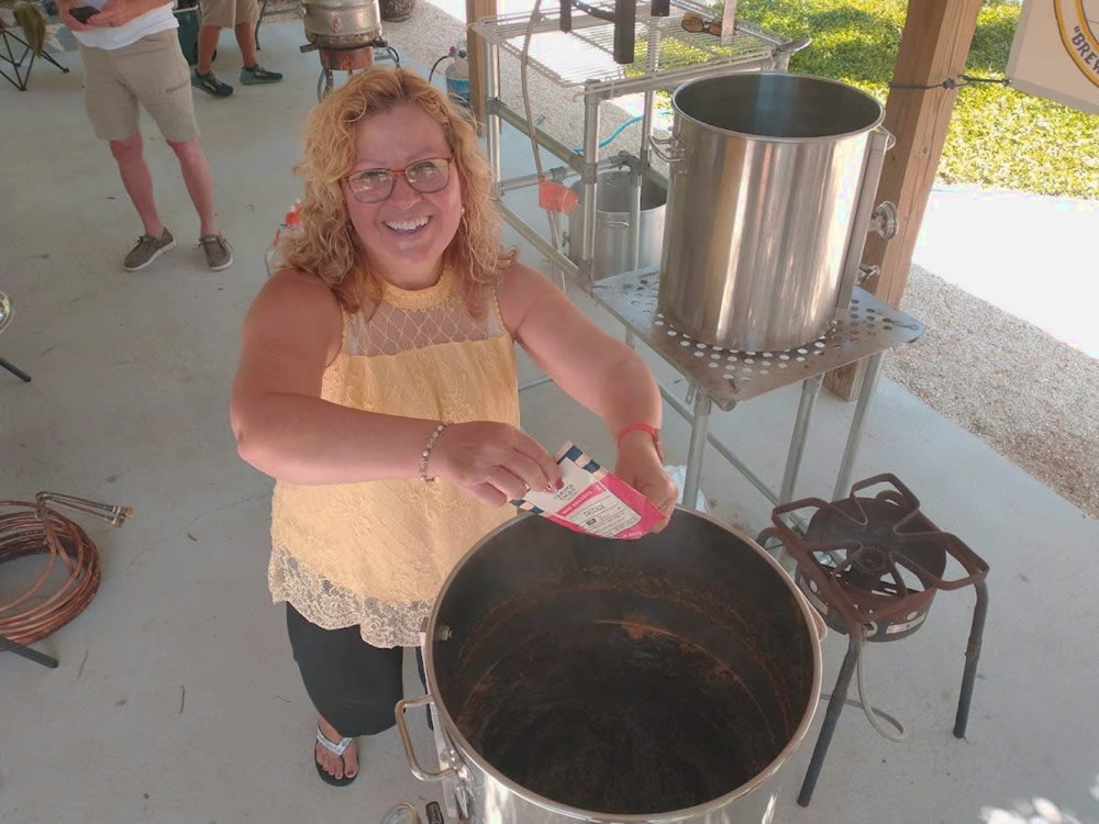 Brewing homebrew at Gary's Big Brew Day